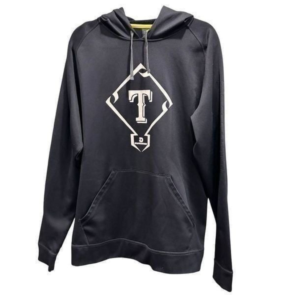 DeMarini Texas Rangers Men's Black Pullover Hoodie Size L Baseball Graphic Print